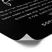 NOIR anstelle der Lieblings-Hochzeitsspende-Signat Poster (Ecke)