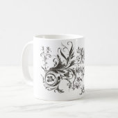 Noir Baroque - Tasse-Design mit dunklen Ornamenten Kaffeetasse (Vorderseite Links)