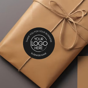 Noir Black Business Vielen Dank Runder Aufkleber