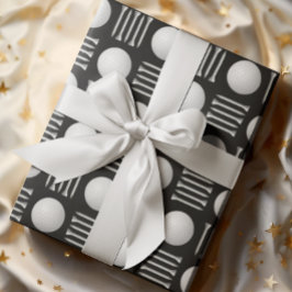 Noir Black Golf Ball und T-Shirt Gift Geschenkpapier