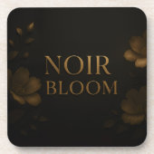 Noir Bloom Affirmation Watch | Elegant Black Mindf Getränkeuntersetzer (Vorderseite)
