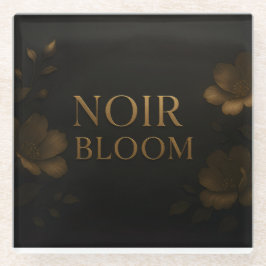 Noir Bloom Affirmation Watch | Elegant Black Mindf Glasuntersetzer