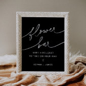 NOIR Blume Bar, machen Sie Ihr Bouquet-Zeichen Poster