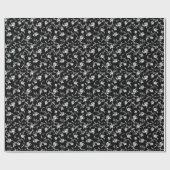 Noir-Blumenranken-Geschenkpapier Geschenkpapier (Flach)