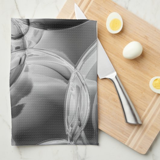 Noir Bubbles Küchentuch (Viertel Falte)