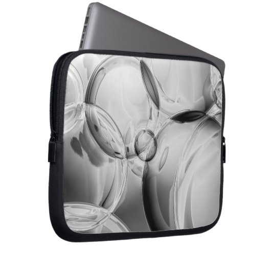 Noir Bubbles Laptopschutzhülle (Vorne Rechts)