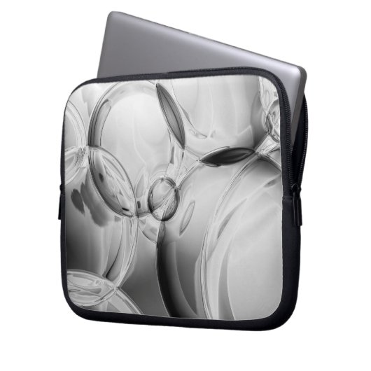 Noir Bubbles Laptopschutzhülle (Vorderseite Links)