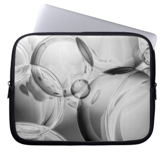 Noir Bubbles Laptopschutzhülle (Vorderseite)