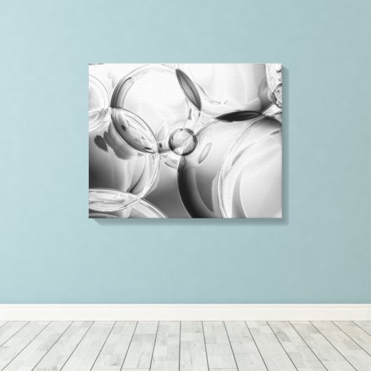 Noir Bubbles Leinwanddruck (Insitu (Holzboden))