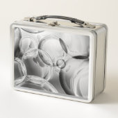 Noir Bubbles Metall Brotdose (Vorderseite)