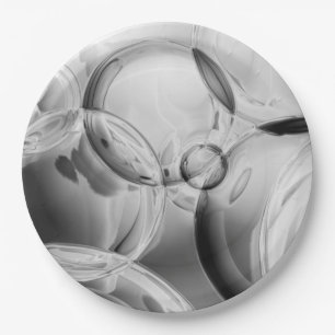 Noir Bubbles Pappteller