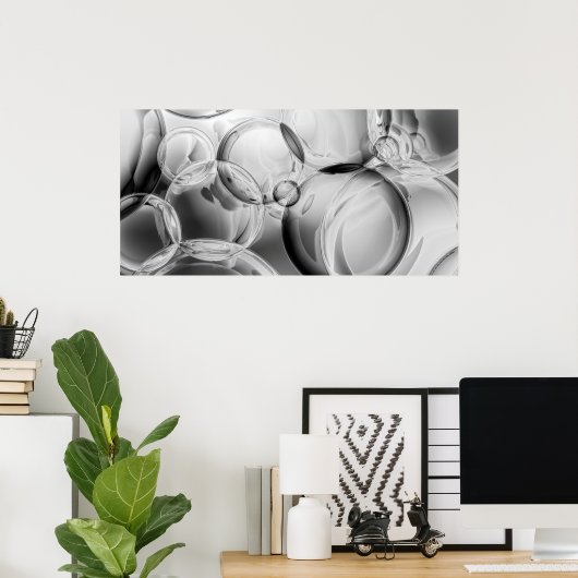 Noir Bubbles Poster (Heimbüro)