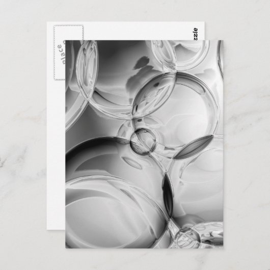 Noir Bubbles Postkarte (Vorne/Hinten)