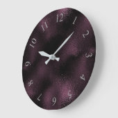 Noir Burgundy Maroon Gray Roman Numbers Große Wanduhr (Winkel)