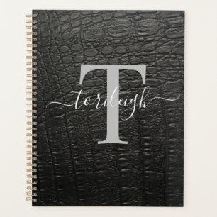 Noir Croc Mit Monogramm Planer