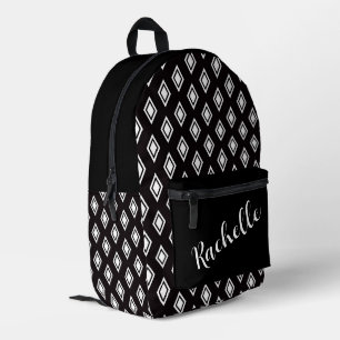 Noir Diamond Backpack — Maßgeschneiderte Kante Bedruckter Rucksack