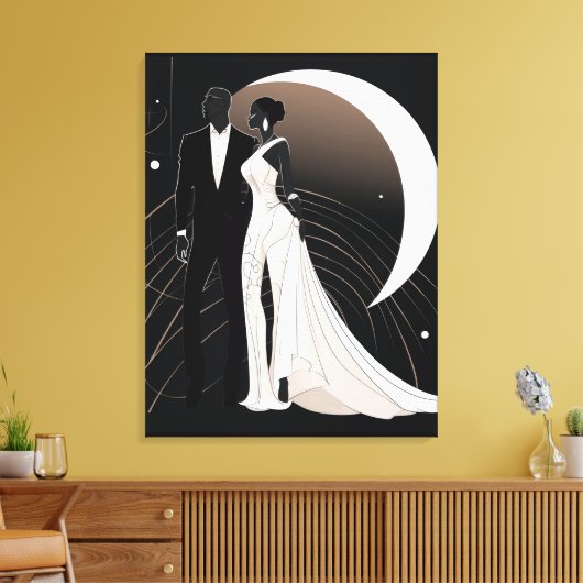 NOIR ELEGANCE #1 LEINWANDDRUCK (Insitu (Wohnzimmer))