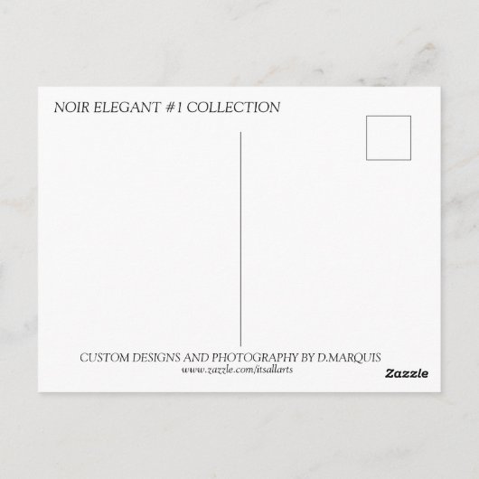 NOIR ELEGANCE #1 POSTCARD POSTKARTE (Rückseite)