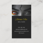 Noir Elegance: Anspruchsvoller Make-up-Künstler Visitenkarte (Rückseite)