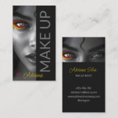 Noir Elegance: Anspruchsvoller Make-up-Künstler Visitenkarte (Vorne/Hinten)