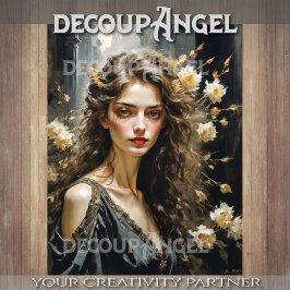 Noir Elegance - Decoupage - Seidenpapier