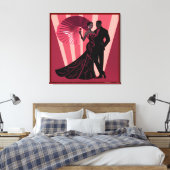 NOIR ELEGANCE-RED #1 LEINWANDDRUCK (Insitu (Schlafzimmer))