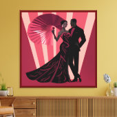 NOIR ELEGANCE-RED #1 LEINWANDDRUCK (Insitu (Wohnzimmer))