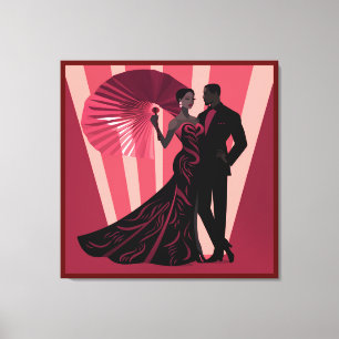 NOIR ELEGANCE-RED #1 LEINWANDDRUCK