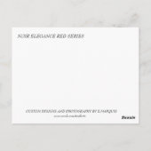 NOIR ELEGANCE-RED #1 POSTKARTE (Rückseite)