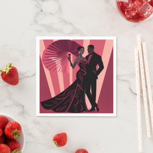 NOIR ELEGANCE-RED #1 SERVIETTE (Beispiel)