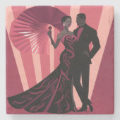 NOIR ELEGANCE-RED #1 STEINUNTERSETZER (Vorderseite)