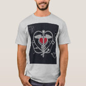 "Noir Elegance: Vintag Inspiriert T - Shirt (Vorderseite)