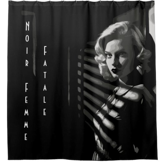 Noir Femme Fatale Duschvorhang (Vorderseite)