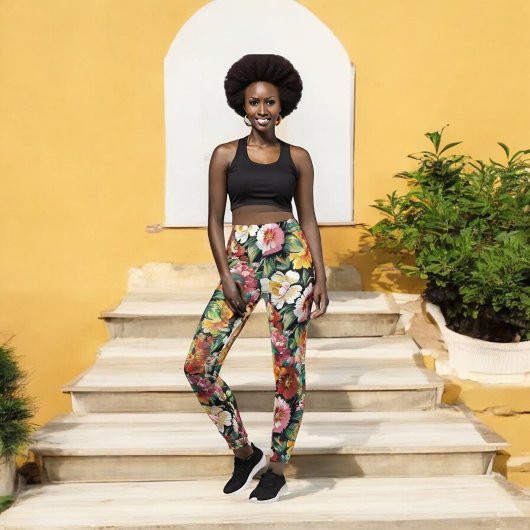 Noir Floral Leggings