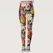 Noir Floral Leggings (Vorderseite)