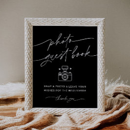 NOIR Foto Guest Book Sign Poster