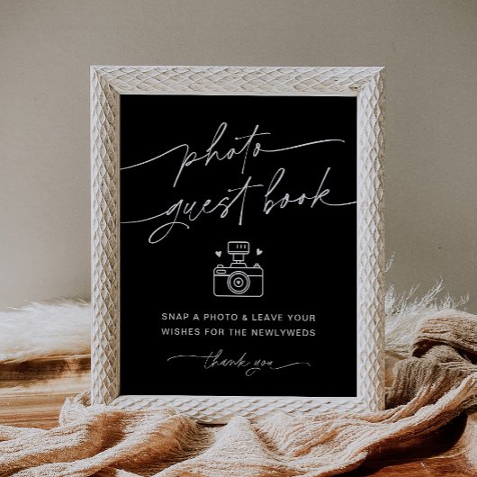 NOIR Foto Guest Book Sign Poster