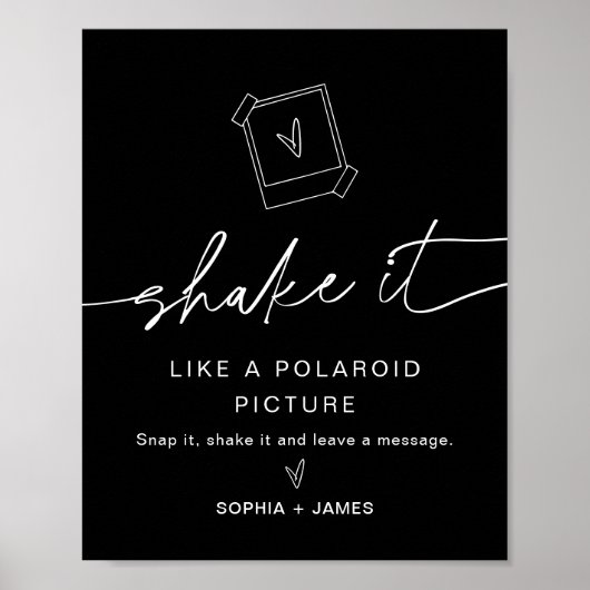 NOIR Foto Guest Book Sign Poster (Vorne)