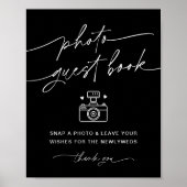 NOIR Foto Guest Book Sign Poster (Vorne)