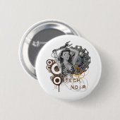 Noir Freifrau steampunk Masse der Technologie Button (Vorne & Hinten)