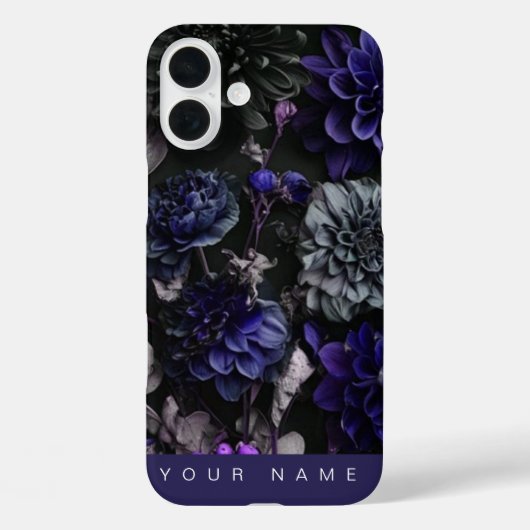 Noir Garden Blue Case-Mate iPhone Hülle (Rückseite)