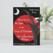 Noir Halloween Einladung (Stehend Vorderseite)