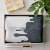 Noir Ink Drip Tissue Paper – Customizable Seidenpapier (Geschenk)