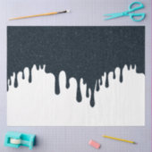 Noir Ink Drip Tissue Paper – Customizable Seidenpapier (Basteln)