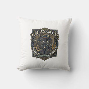 Noir Jazz Katze Katzen-Vater-Geschenkidee - Noir J Kissen