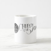 Noir Kirche der Satan Logo-klassischen weißen Kaffeetasse (Mittel)