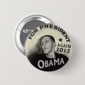 Noir Knopf Obama 2012 Button (Vorne & Hinten)