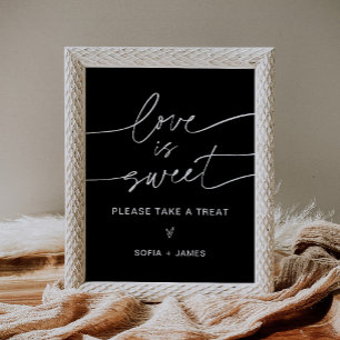NOIR Liebe ist süße Gastgeschenke Hochzeiten Unter Poster