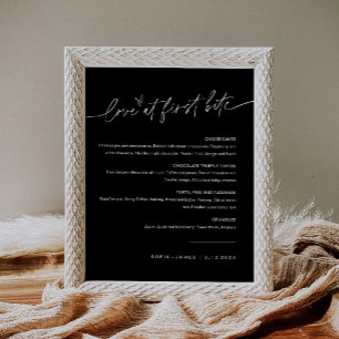 NOIR Liebes-Dessert-Schild beim ersten Bissen Poster