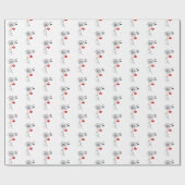 Noir Lotus Geschenkpapier (Flach)